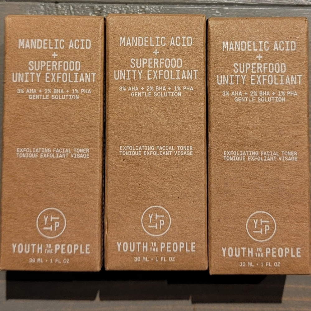 Youth to the People Mandelic Acid+ Superfood Unity Exfoliant New ,travel…